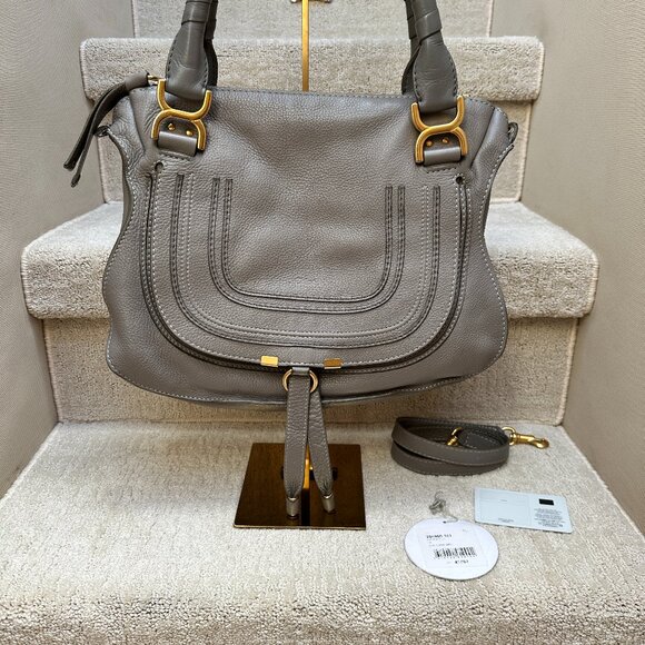 Chloe Marcie Bag in Grey Medium - Picture 1 of 13